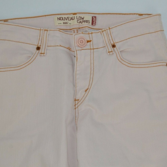 Levi’s 525 Nouveau Low Capri Jeans Women’s 8 Light Pink Stretch Mid Rise Y2K VTG - Picture 2 of 5